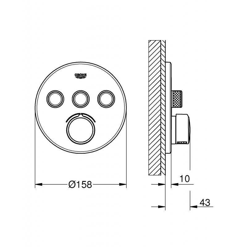 Смеситель для душа Grohe SmartControl 29146000 хром Смеситель для душа Grohe SmartControl 29146000 хром