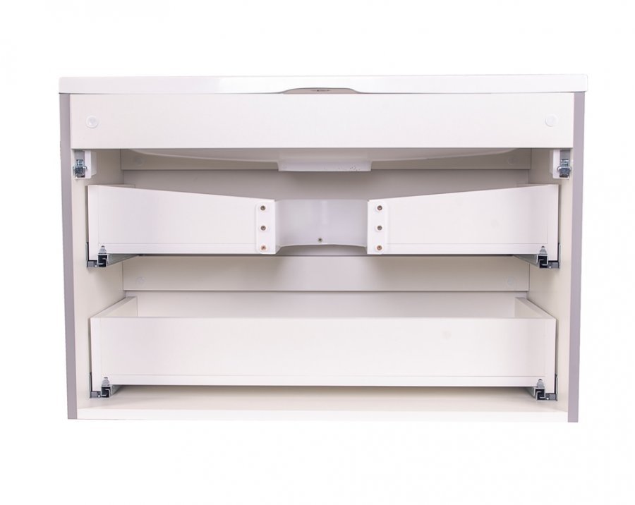 Тумба подвесная Creto Oro 90 см 24-HN90-GR серый люкс Тумба подвесная Creto Oro 90 см 24-HN90-GR серый люкс