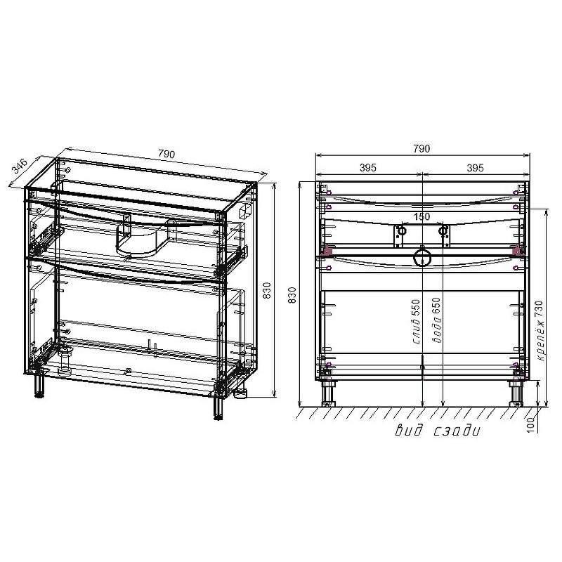 Тумба напольная Creto Oro 80 см 24-ST80-GR серый люкс Тумба напольная Creto Oro 80 см 24-ST80-GR серый люкс