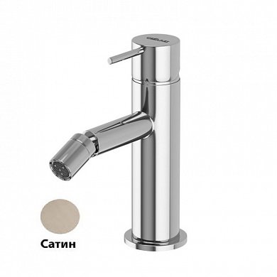 LEAF-BSM-L-ST Смеситель для биде однорычажный, без донного клапана, исполнение Satinox