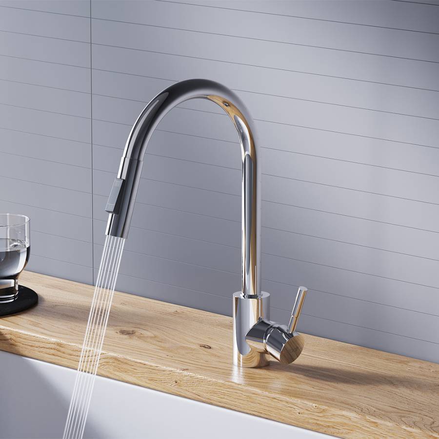 D3007500 Logic кухонный смеситель вытягивающимся изливом Logic, хром D3007500 Logic кухонный смеситель вытягивающимся изливом Logic, хром
