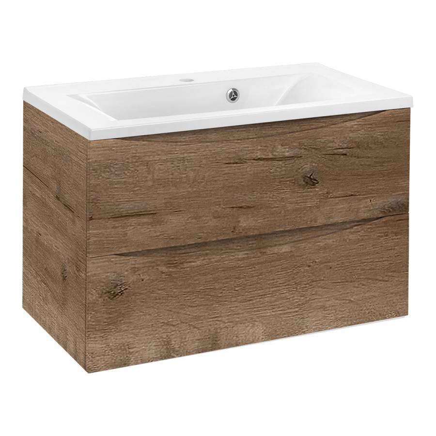 База под раковину Mia 800 подвесная, 2 выкатных ящик soft close, V.Oak База под раковину Mia 800 подвесная, 2 выкатных ящик soft close, V.Oak