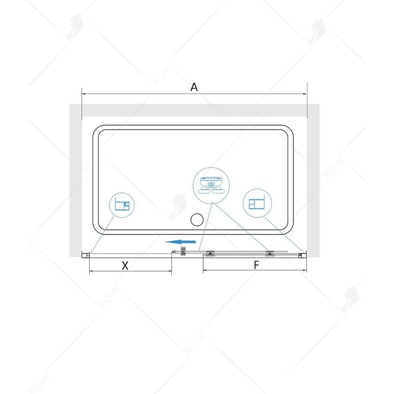 Душевая дверь RGW Classic CL-14 100 32091410-11 профиль Хром стекло прозрачное Душевая дверь RGW Classic CL-14 100 32091410-11 профиль Хром стекло прозрачное