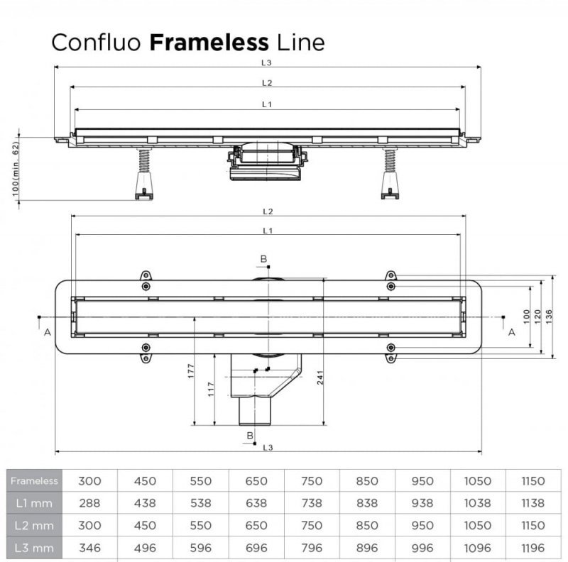 13701205 Душевой лоток Pestan Confluo Frameless Line 750 Black Glass Исполнение: Черный  13701205 Душевой лоток Pestan Confluo Frameless Line 750 Black Glass Исполнение: Черный