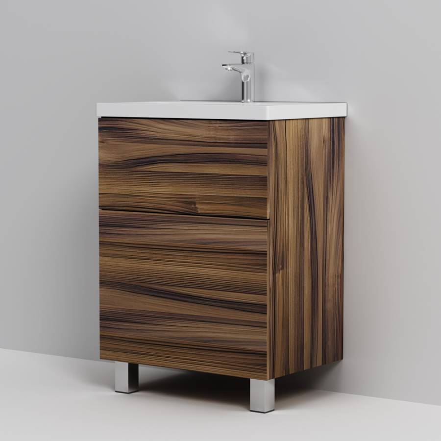 База под раковину, напольная, 60 см, 2 ящика, орех M90FSX0602HF База под раковину, напольная, 60 см, 2 ящика, орех M90FSX0602HF