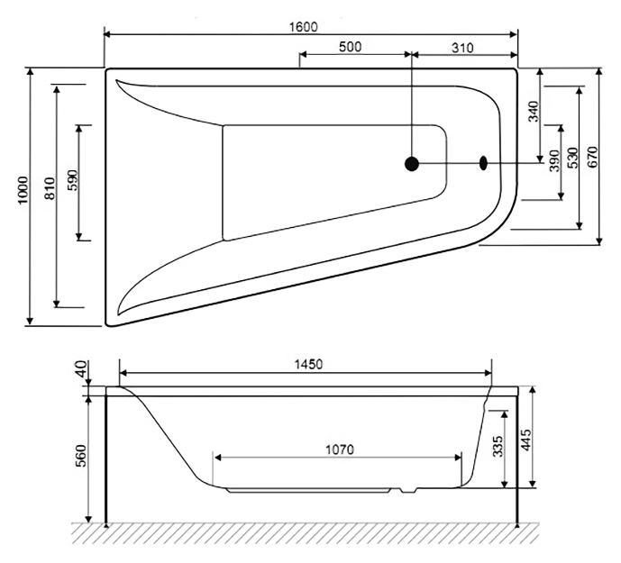 W72A-160L100W-P2 фронтальная панель Для ванны spirit, левосторонняя W72A-160L100W-P2 фронтальная панель Для ванны spirit, левосторонняя