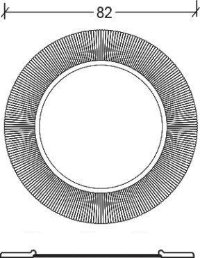 Зеркало SHINE золото d82 528-G Boheme