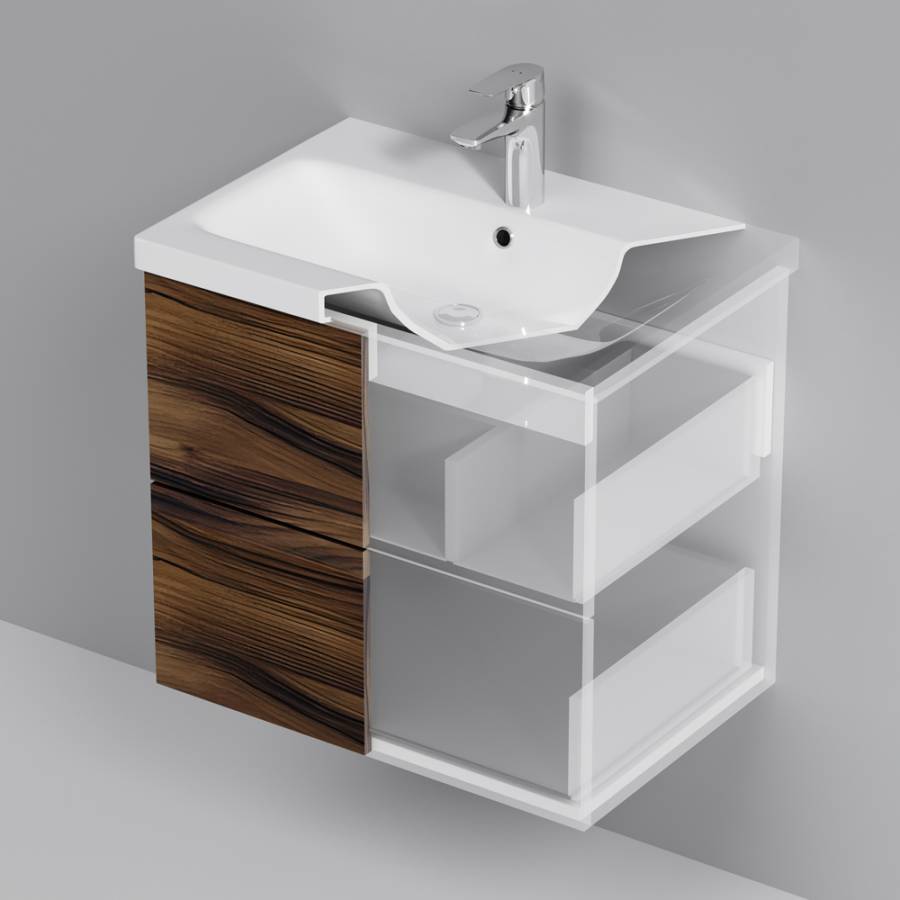 База под раковину, подвесная, 60 см, 2 ящика, орех M90FHX0602HF База под раковину, подвесная, 60 см, 2 ящика, орех M90FHX0602HF