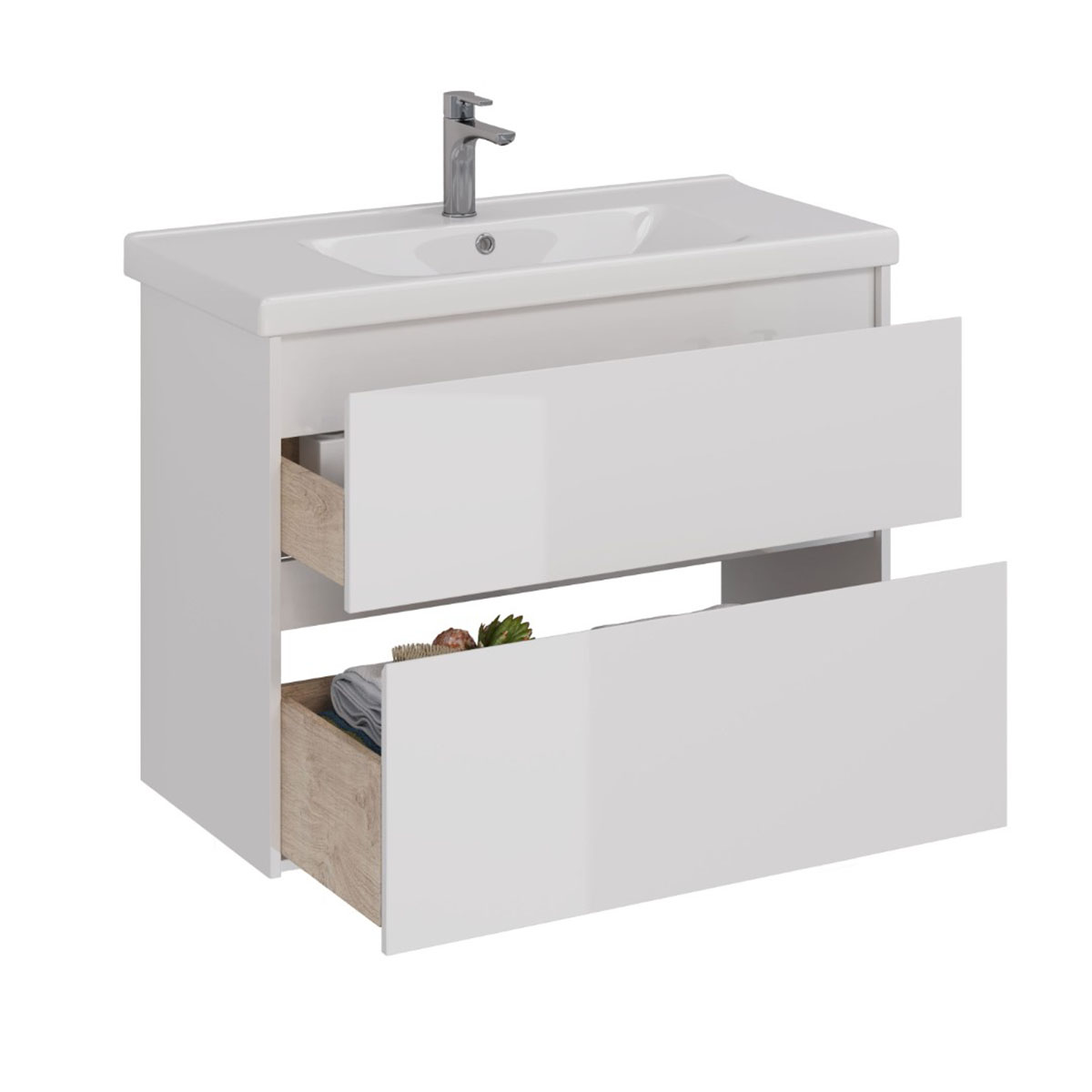 Тумба Lemark COMBI 100см под 1 раковину, подвесная/напольная, 2 ящика, цвет корпуса, фасада: Белый глянец Тумба Lemark COMBI 100см под 1 раковину, подвесная/напольная, 2 ящика, цвет корпуса, фасада: Белый глянец