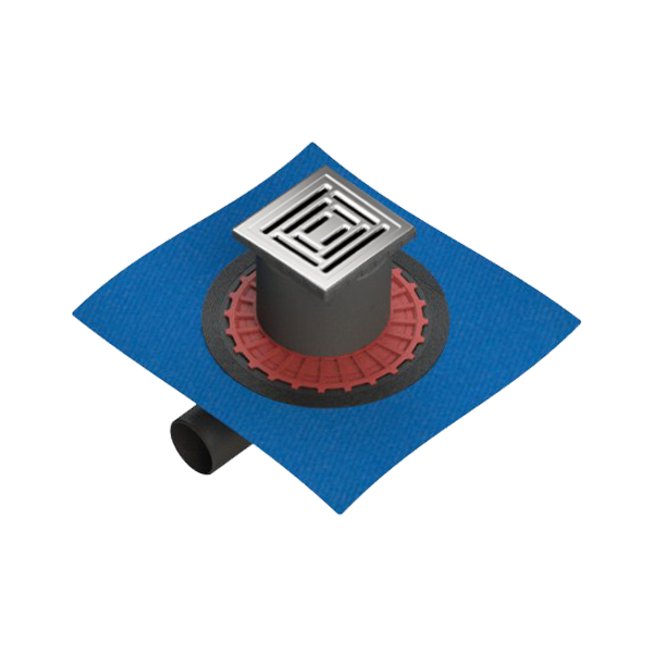 Душевой трап Square 15x15 см, горизонтальный, хром Душевой трап Square 15x15 см, горизонтальный, хром