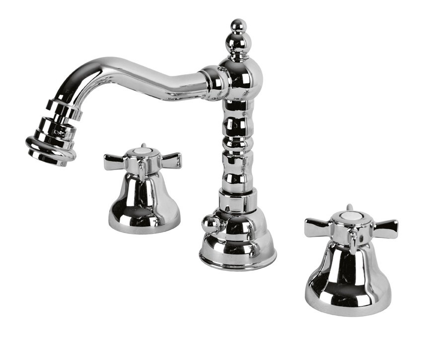 LORD-BBS2-03/24 Смеситель на биде на три отверстия с донным клапаном золото, ручки золото LORD-BBS2-03/24 Смеситель на биде на три отверстия с донным клапаном золото, ручки золото