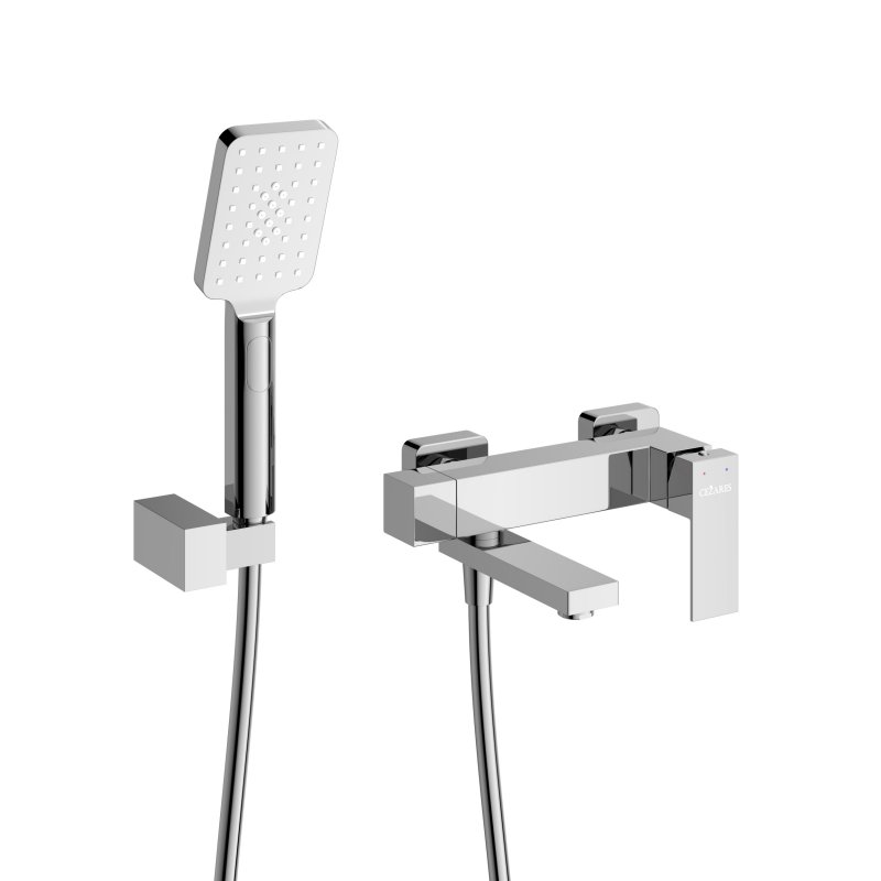 SLIDER-VD-GM Смеситель для ванны и душа однорычажный в комплекте с ручным душем, шлангом и держателем, оружейная сталь SLIDER-VD-GM Смеситель для ванны и душа однорычажный в комплекте с ручным душем, шлангом и держателем, оружейная сталь