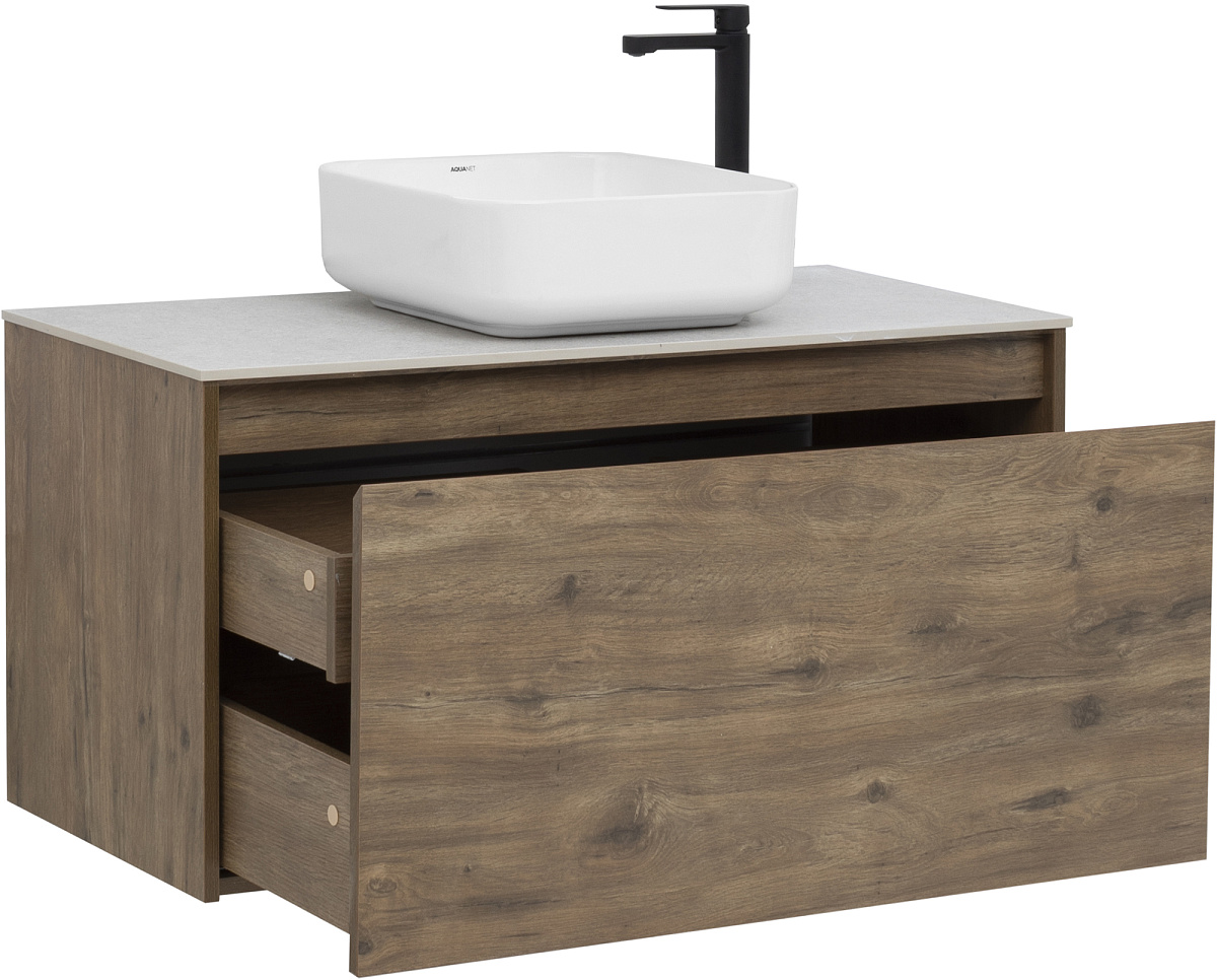 Тумба под раковину Aquanet Nova Lite 100 дуб рустикальный (1 ящик) Тумба под раковину Aquanet Nova Lite 100 дуб рустикальный (1 ящик)