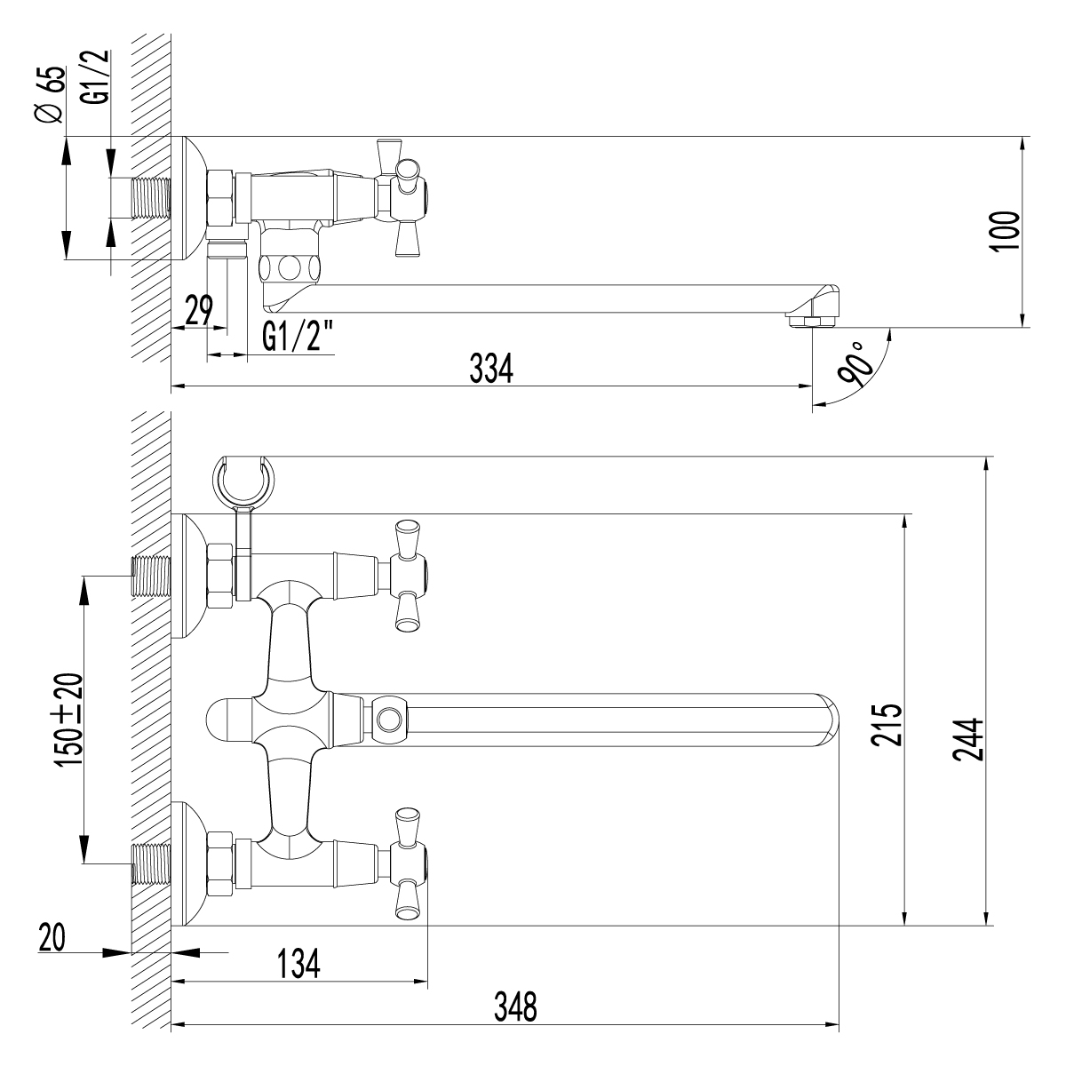 Смеситель Lemark Contour LM7451C универсальный Смеситель Lemark Contour LM7451C универсальный