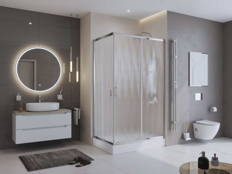 Душевой уголок BelBagno UNO-195-AH-2-90/70-P-Cr Душевой уголок BelBagno UNO-195-AH-2-90/70-P-Cr