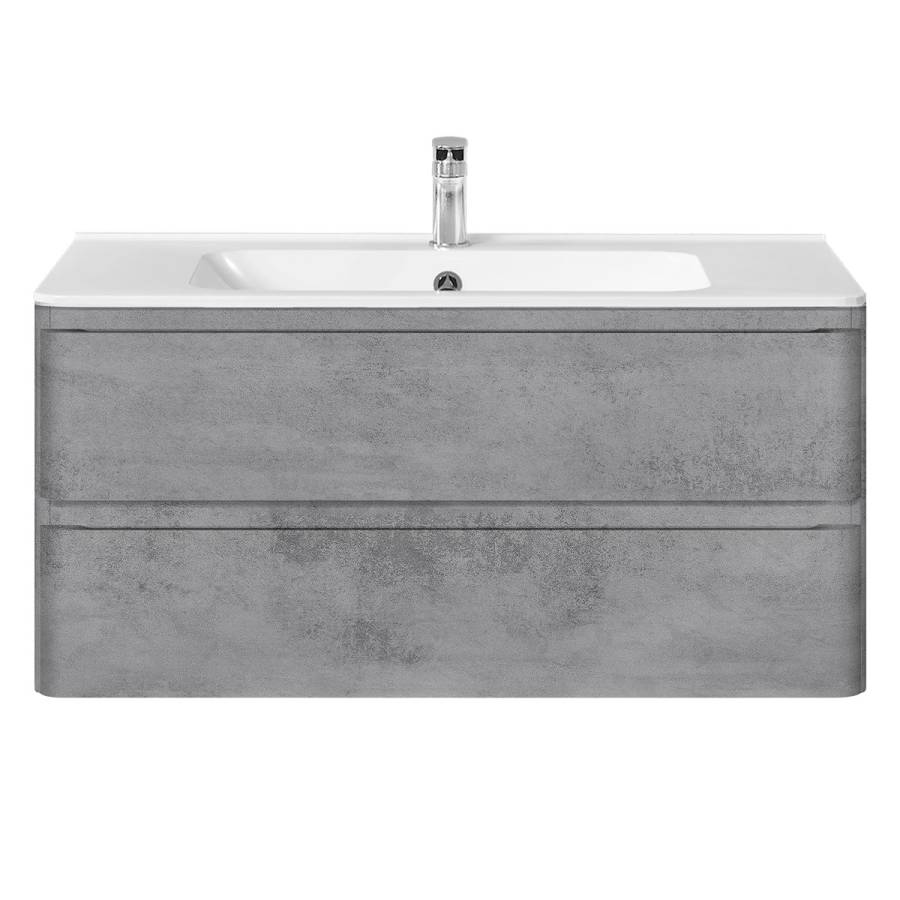 База под раковину Vico 1000 подвесная, 2 выкатных ящика soft close, Beton База под раковину Vico 1000 подвесная, 2 выкатных ящика soft close, Beton