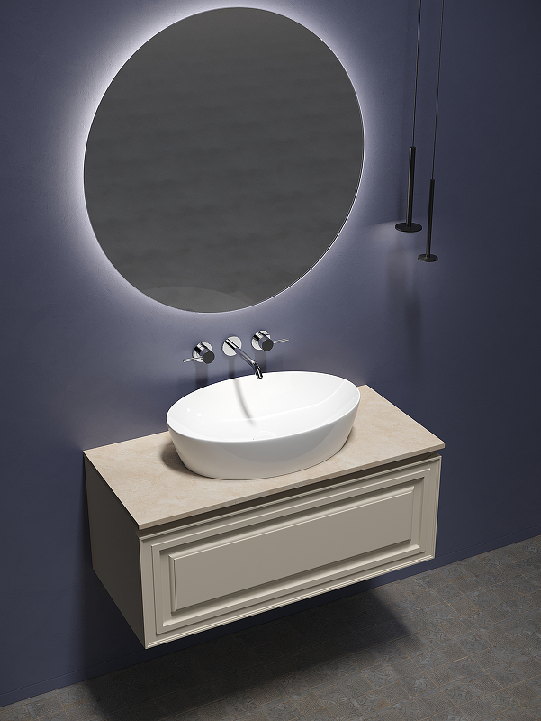 Тумба подвесная SANCOS Very 995х445х406, c одним  ящиком оснащенным доводчиками, Beige Soft , арт.VR100CE Тумба подвесная SANCOS Very 995х445х406, c одним  ящиком оснащенным доводчиками, Beige Soft , арт.VR100CE