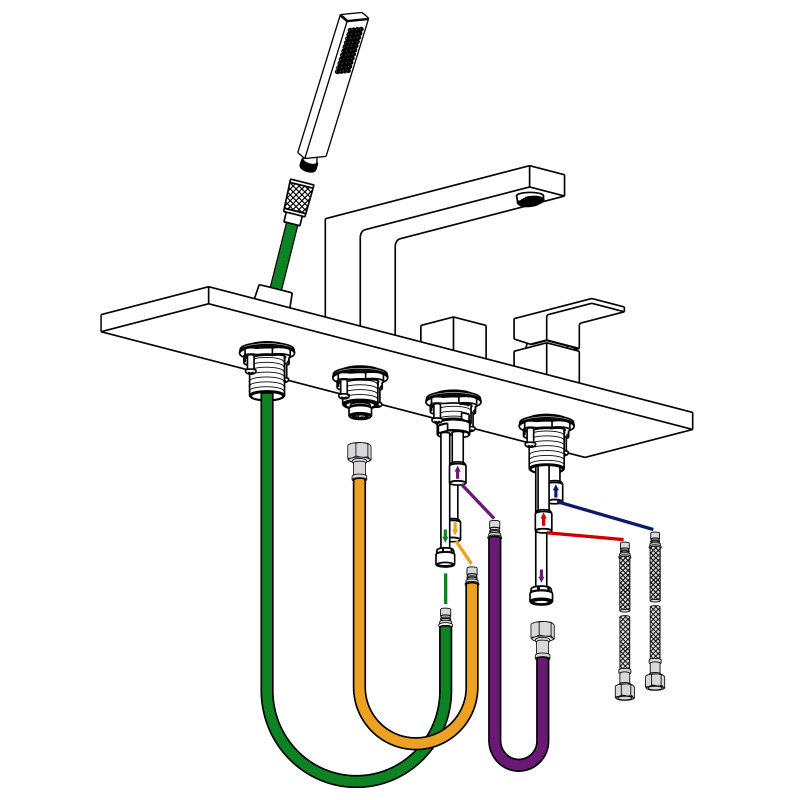 Смеситель Timo Selene 2130/17Y на борт ванны, золото матовое Смеситель Timo Selene 2130/17Y на борт ванны, золото матовое