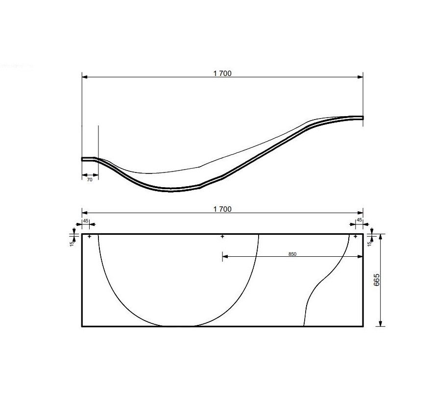 Экран фронтальный для ванны "Gracia silk" 1700 правая Экран фронтальный для ванны "Gracia silk" 1700 правая
