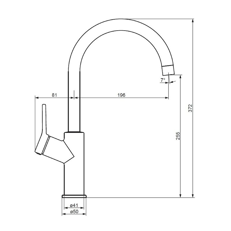 DX310720000 Eclipse, Смеситель Для кухни, Хром DX310720000 Eclipse, Смеситель Для кухни, Хром