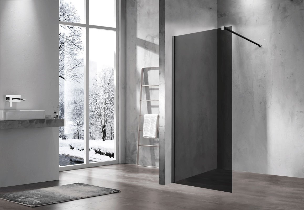 Душевая перегородка Walk-In VSW-1H900CGB, 900*2000, черный матовый, стекло тонированное Душевая перегородка Walk-In VSW-1H900CGB, 900*2000, черный матовый, стекло тонированное
