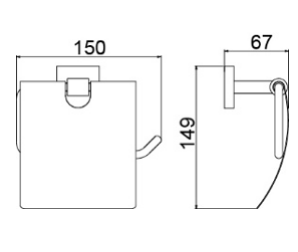 Бумагодержатель Timo Selene Black 12042/03