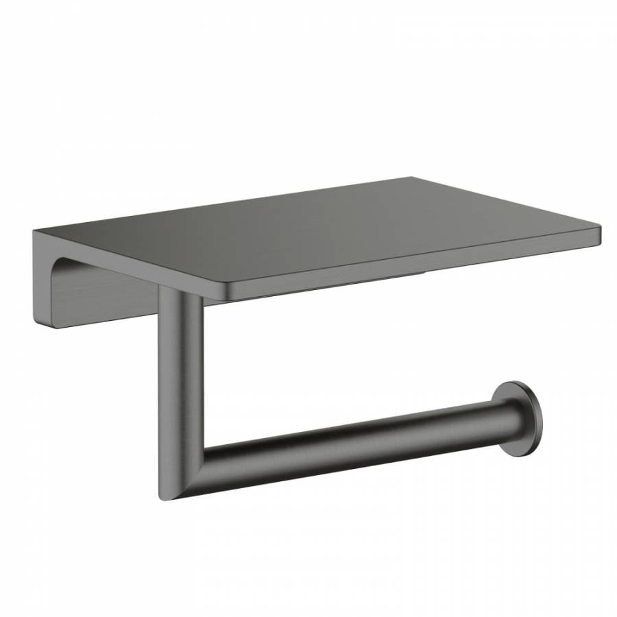 Бумагодержатель с полкой для телефона Timo Saona 13043/18 черное золото Бумагодержатель с полкой для телефона Timo Saona 13043/18 черное золото