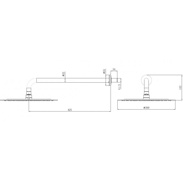Верхний душ Allen Brau Priority 5.31A17-BN никель браш Верхний душ Allen Brau Priority 5.31A17-BN никель браш