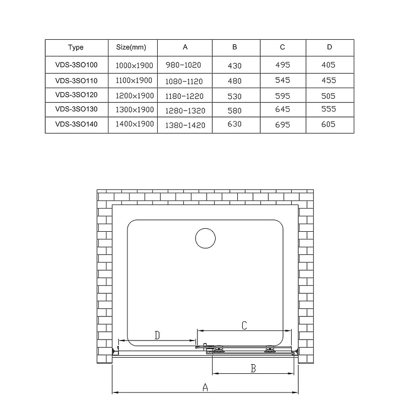 Душевая дверь Soft VDS-3SO100CL, 1000, хром, стекло прозрачное Душевая дверь Soft VDS-3SO100CL, 1000, хром, стекло прозрачное