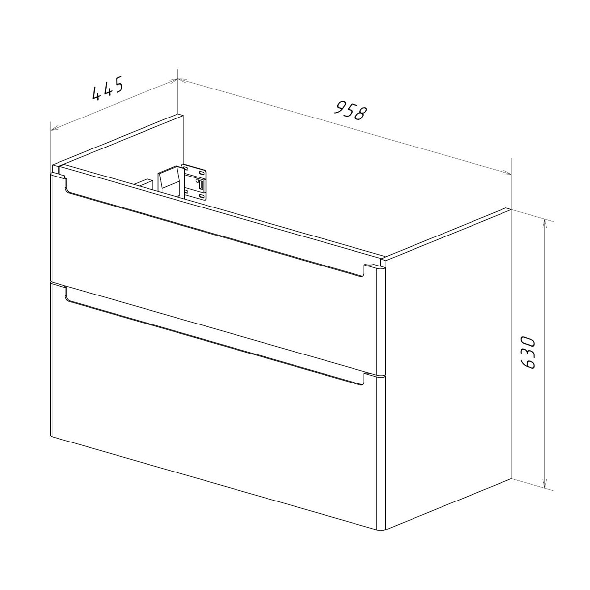 Тумба Lemark BUNO 100см под 1 раковину, подвесная/напольная, 2 ящика, цвет корпуса, фасада: Белый глянец Тумба Lemark BUNO 100см под 1 раковину, подвесная/напольная, 2 ящика, цвет корпуса, фасада: Белый глянец