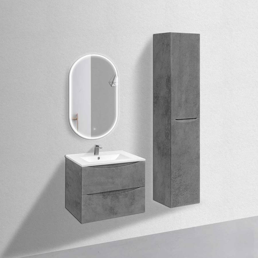 База под керамическую раковину Mia 700 подвесная, 2 выкатных ящика soft close, Beton База под керамическую раковину Mia 700 подвесная, 2 выкатных ящика soft close, Beton