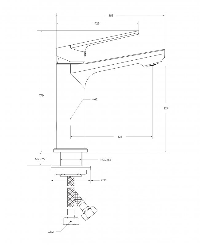 COMFORT-LS-01-W0 Смеситель для раковины однорычажный, без донного клапана, хром COMFORT-LS-01-W0 Смеситель для раковины однорычажный, без донного клапана, хром