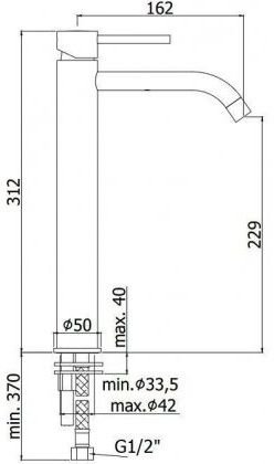 Смеситель для раковины Paffoni Light LIG081NKNSP никель черный брашированный