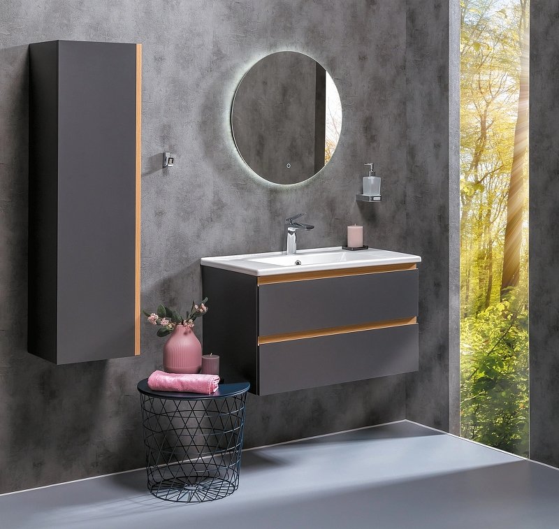 Тумба CAPOLDA 85 антрацит 849-085-A Boheme Тумба CAPOLDA 85 антрацит 849-085-A Boheme