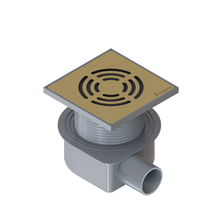 Душевой трап SMART DESIGN 10x10 cm, нерж.сталь МАТ. ЗОЛОТО Душевой трап SMART DESIGN 10x10 cm, нерж.сталь МАТ. ЗОЛОТО