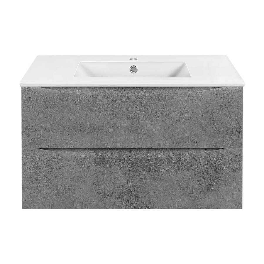База под керамическую раковину Mia 900 подвесная, 2 выкатных ящика soft close, Beton База под керамическую раковину Mia 900 подвесная, 2 выкатных ящика soft close, Beton