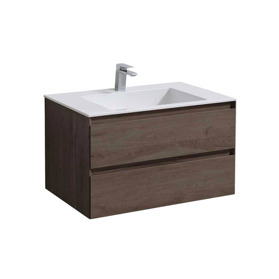 База под раковину Luka 800 подвесная, 2 выкатных ящика soft-close, R.Oak База под раковину Luka 800 подвесная, 2 выкатных ящика soft-close, R.Oak