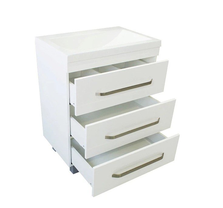 Тумба напольная под умывальник Monaсo 700х480 3 ящика (ШхГхВ) 698х476х860 Тумба напольная под умывальник Monaсo 700х480 3 ящика (ШхГхВ) 698х476х860