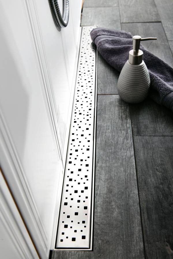 Душевой лоток 35 см Creto Quadro CRE-350 QH с решеткой, хром Душевой лоток 35 см Creto Quadro CRE-350 QH с решеткой, хром