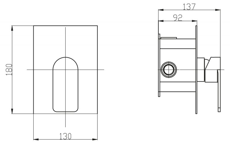 NOVA Встраиваемый смеситель для душа, нержавеющая сталь NOV-DASM-IN NOVA Встраиваемый смеситель для душа, нержавеющая сталь NOV-DASM-IN