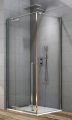 Душевой уголок Aquanet Ideal AE-AXC94MB-S-C 1400x900, прозрачное стекло