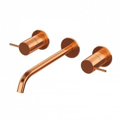 LEAF-BLI3L-L-SS Смеситель для раковины встраиваемый на три отверстия, исполнение Sunset