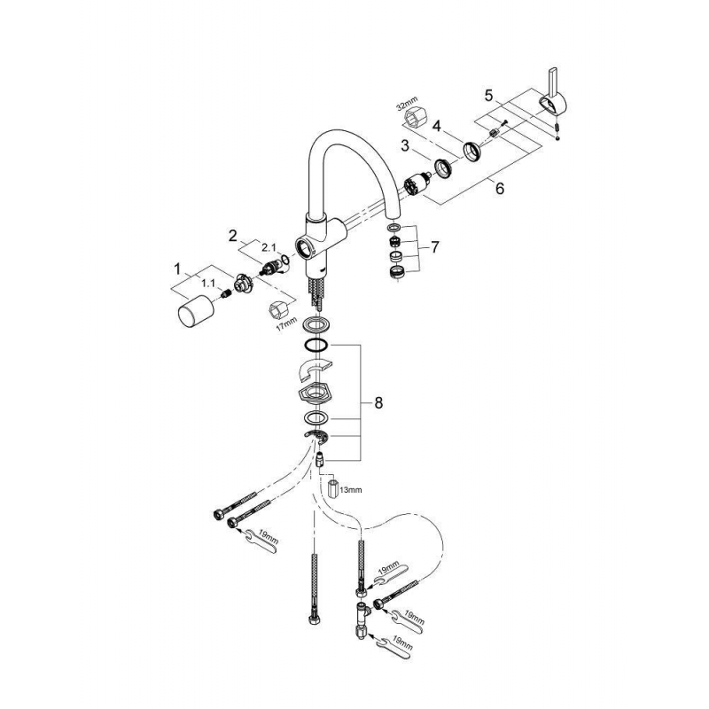 Смеситель для кухни Grohe Blue Pure 33251000 хром Смеситель для кухни Grohe Blue Pure 33251000 хром