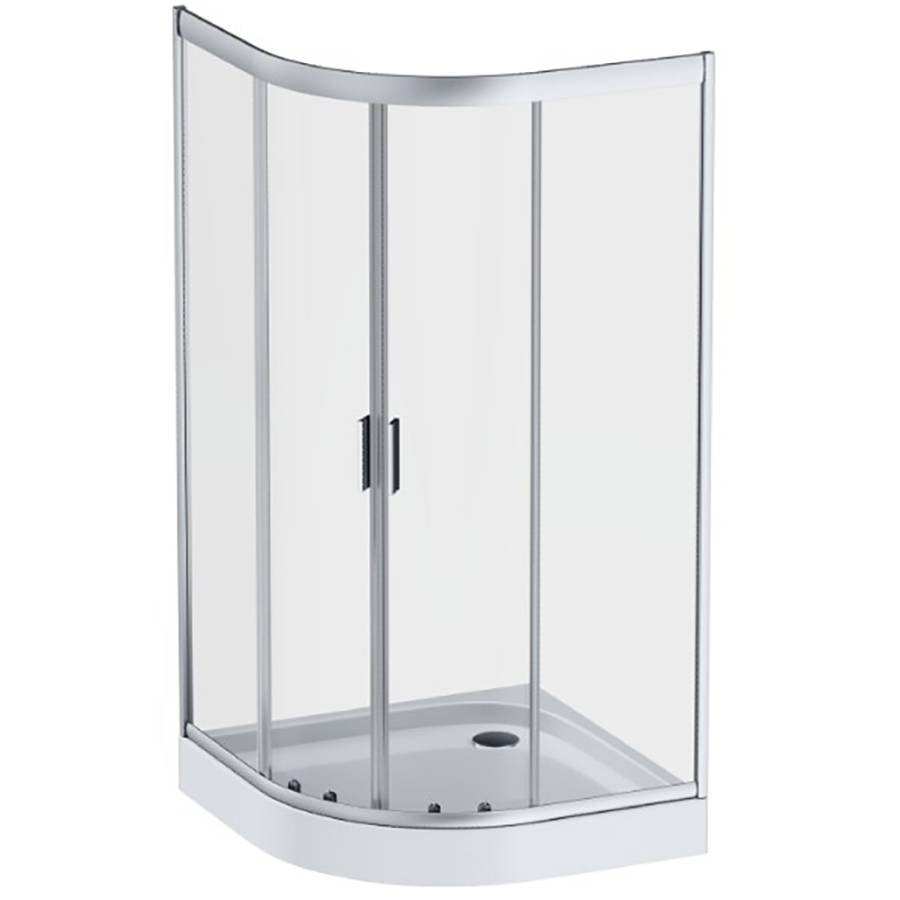 W90UG-401-100MT Душевая кабина Gem 1/4 Round 100x100 стекло прозрачное, профиль матовый Хром, без по W90UG-401-100MT Душевая кабина Gem 1/4 Round 100x100 стекло прозрачное, профиль матовый Хром, без по