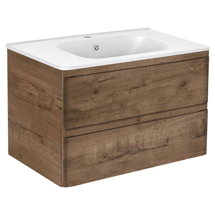 База под раковину Vico 800 подвесная, 2 выкатных ящика soft close, V.Oak База под раковину Vico 800 подвесная, 2 выкатных ящика soft close, V.Oak