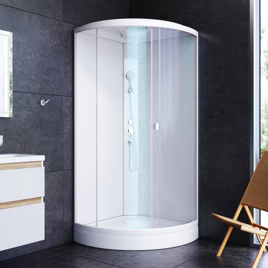 W88C-301-090WT64 X-Joy кабина душевая, 90х90, стекло прозрачное, профиль Белый W88C-301-090WT64 X-Joy кабина душевая, 90х90, стекло прозрачное, профиль Белый