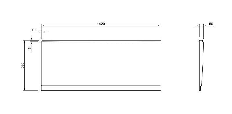 Боковая панель для акриловой ванны CEZARES PLANE/DUO-145-SP-R-W37 Боковая панель для акриловой ванны CEZARES PLANE/DUO-145-SP-R-W37