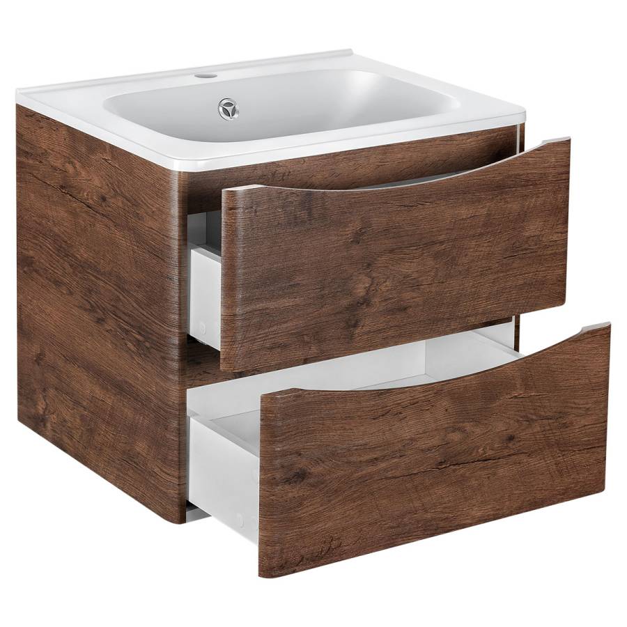 База под раковину Paola 600 подвесная, 2 выкатных ящика soft close, R.Wood База под раковину Paola 600 подвесная, 2 выкатных ящика soft close, R.Wood