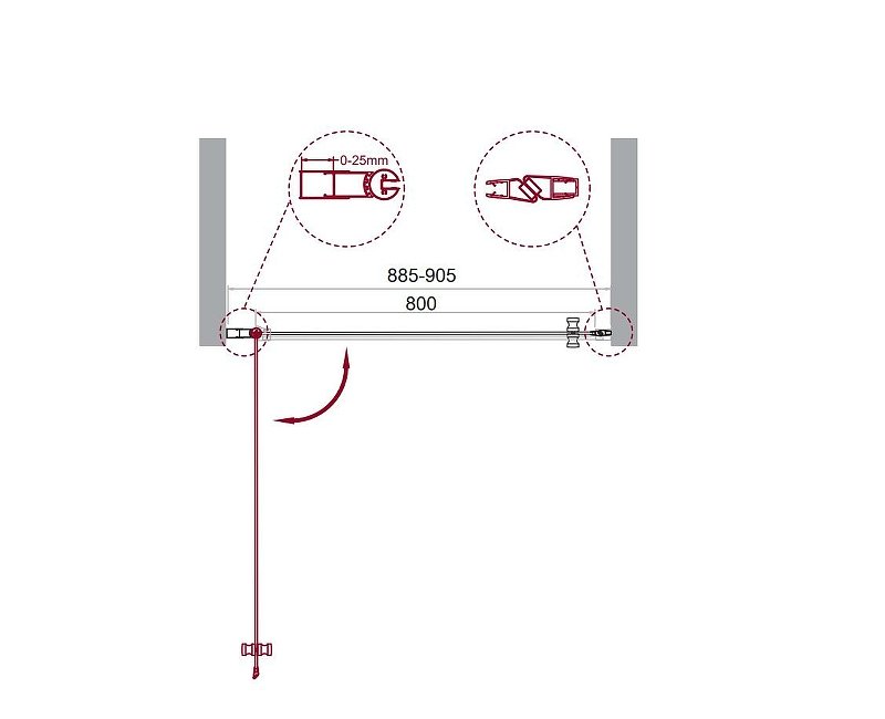 Душевая дверь BelBagno ETNA-B-1-90-C-Cr Душевая дверь BelBagno ETNA-B-1-90-C-Cr