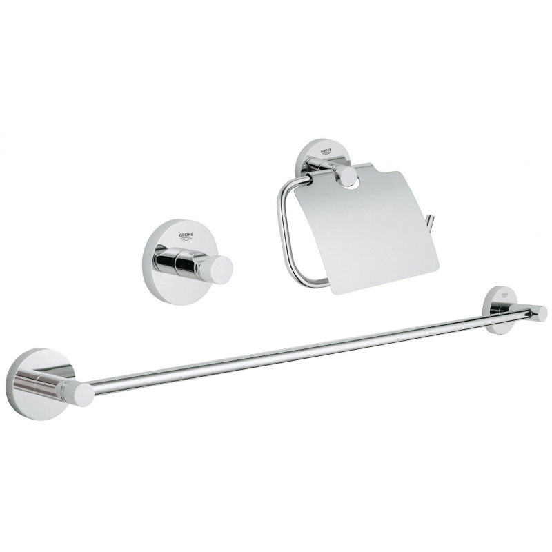 Набор аксессуаров GROHE Essentials (3 предмета), хром (40775001) Набор аксессуаров GROHE Essentials (3 предмета), хром (40775001)
